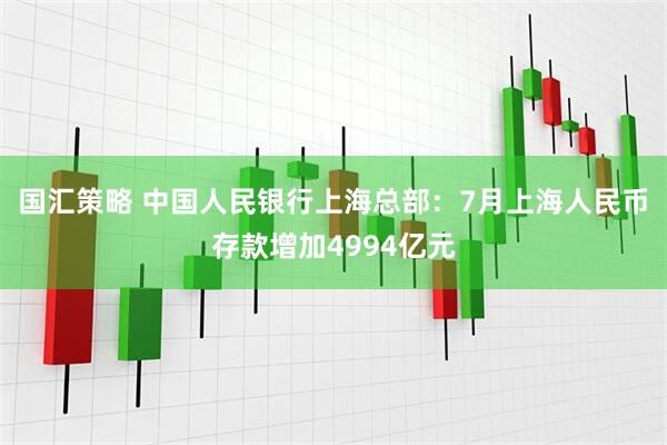 国汇策略 中国人民银行上海总部：7月上海人民币存款增加4994亿元